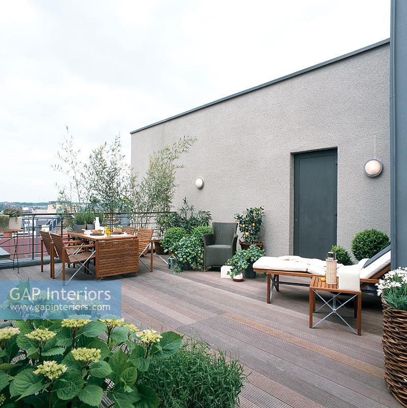 Jardin sur le toit moderne