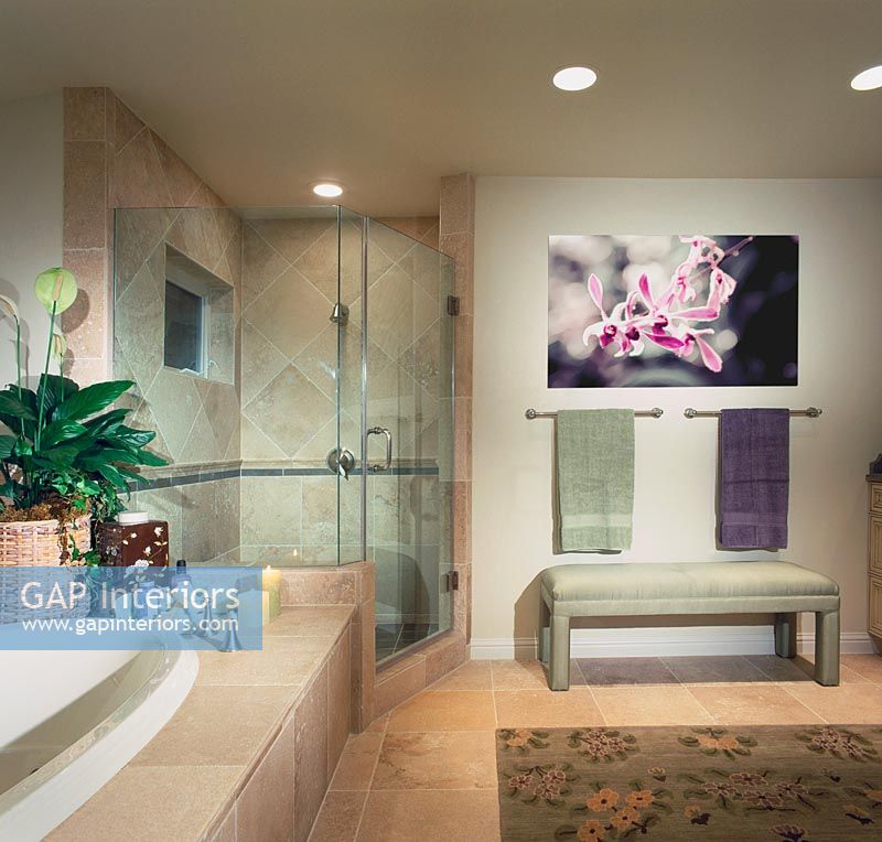 Salle de bain principale contemporaine élégante