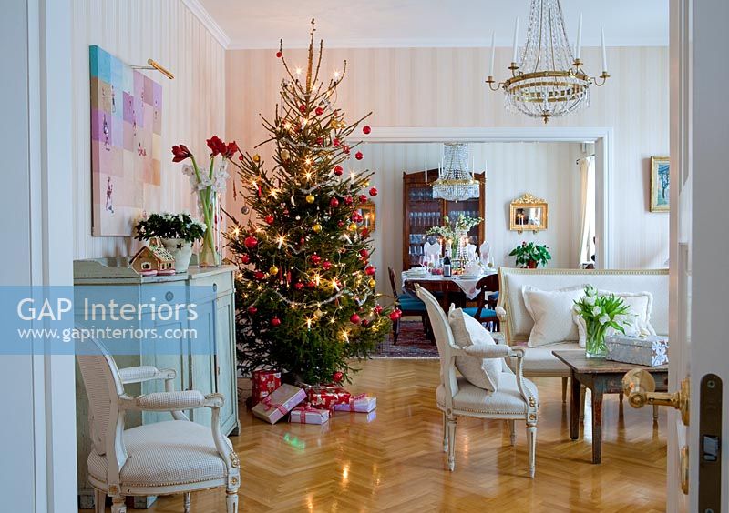 Salon décoré pour Noël