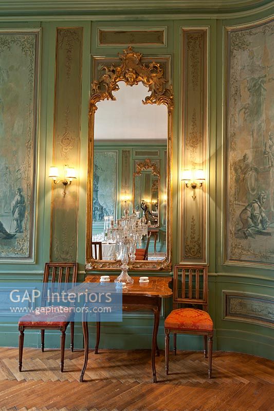 Salon classique avec miroir baroque
