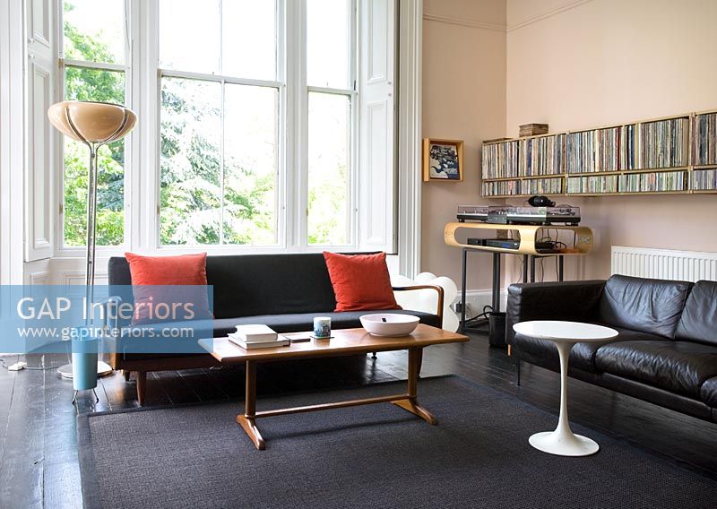 Salon moderne avec des meubles vintage