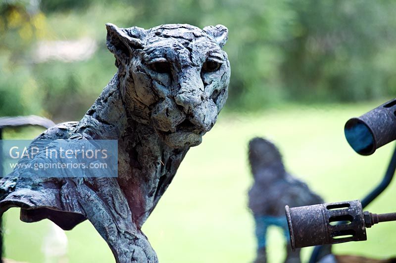 Sculpture tête de lion