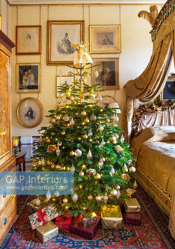 Chambre de Lady Georgianas décorée pour Noël, Castle Howard