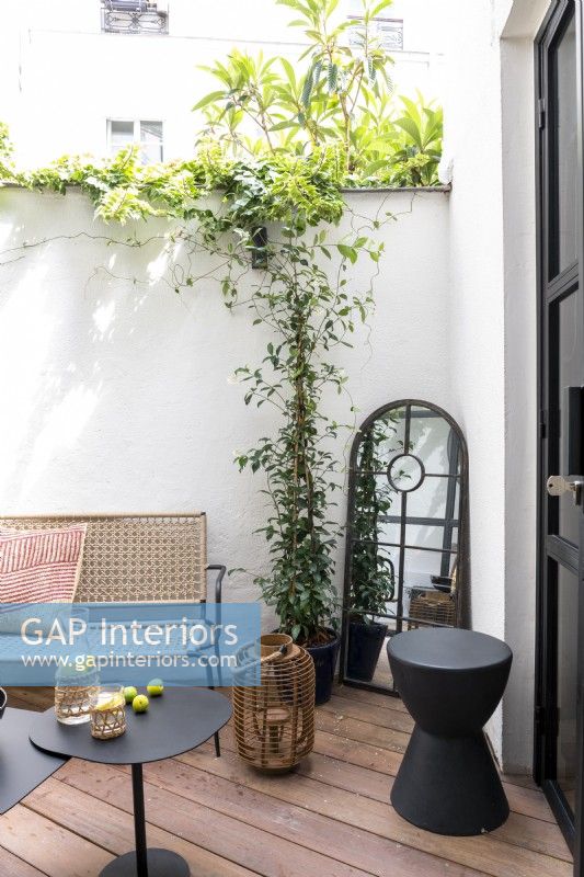 Petit patio dans un appartement parisien