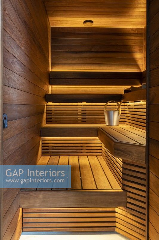 Sauna moderne en bois. 