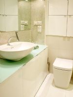 salle de bain moderne avec lavabo et WC