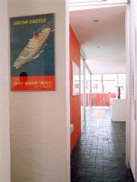 Couloir et un ajout vintage pour un bateau de croisière