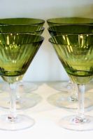 Verres à Martini en Cristal Vert