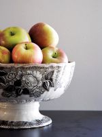 pommes, dans, décoratif, bol fruit