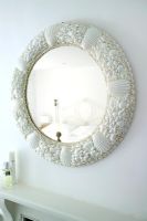 Miroir coquillage blanc