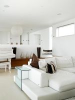 Salon blanc moderne