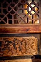 Paravent oriental en bois, détail