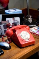 Téléphone vintage sur le bureau