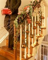 Escalier décoré pour Noël