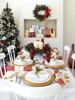 Set de table pour le repas de Noël