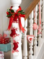 Escalier avec décorations de Noël