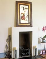 Miroir décoratif sur cheminée