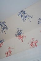 Détail de papier peint à motifs rétro cowboy