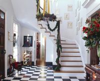 Couloir classique décoré pour Noël