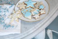 Assiette de biscuits de Noël décoratifs
