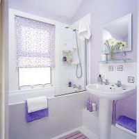 Salle de bain moderne lilas