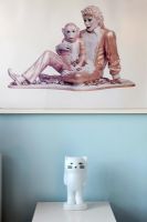 Sculpture et peinture de chat