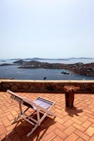 Vue sur la mer depuis la terrasse, Grèce