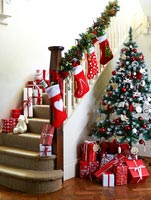 Couloir décoré pour Noël