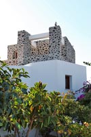 Villa moderne et plantes méditerranéennes