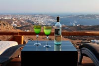 Vue panoramique depuis le patio, Grèce