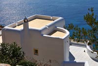 Villa grecque traditionnelle d'en haut