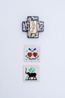 Croix votive du Mexique, carreaux de céramique portugais