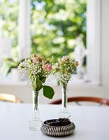 Fleurs sur table à manger