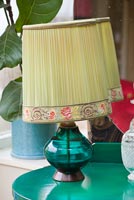 Lampe vintage avec abat-jour en mousseline