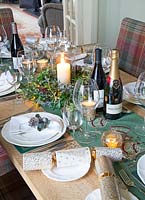Set de table de cuisine pour le repas de Noël