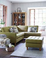 Canapé d'angle vert