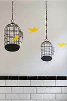 Stickers muraux cage à oiseaux