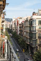 Vue depuis le balcon, Barcelone, Espagne