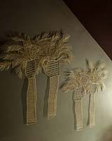 Ornements de palmier en fil d'or