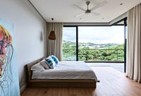 Chambre minimale avec vue panoramique