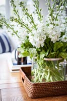 Détail, fleurs, arrangé, vase