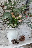 Détail, fleurs, vase