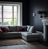 Canapé d'angle gris moderne
