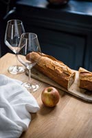 Verres à pain et à vin français