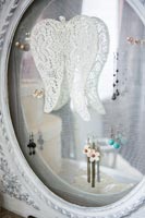 Gros plan miroir décoratif