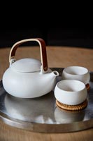 Service à thé blanc simple