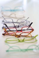 Collection de lunettes colorées