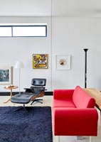 Salon contemporain avec mobilier design