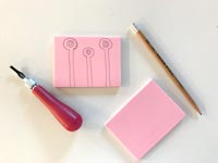 Accessoires pour créer un tampon - projet d'artisanat