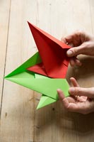Origami en papier vintage peint à la main